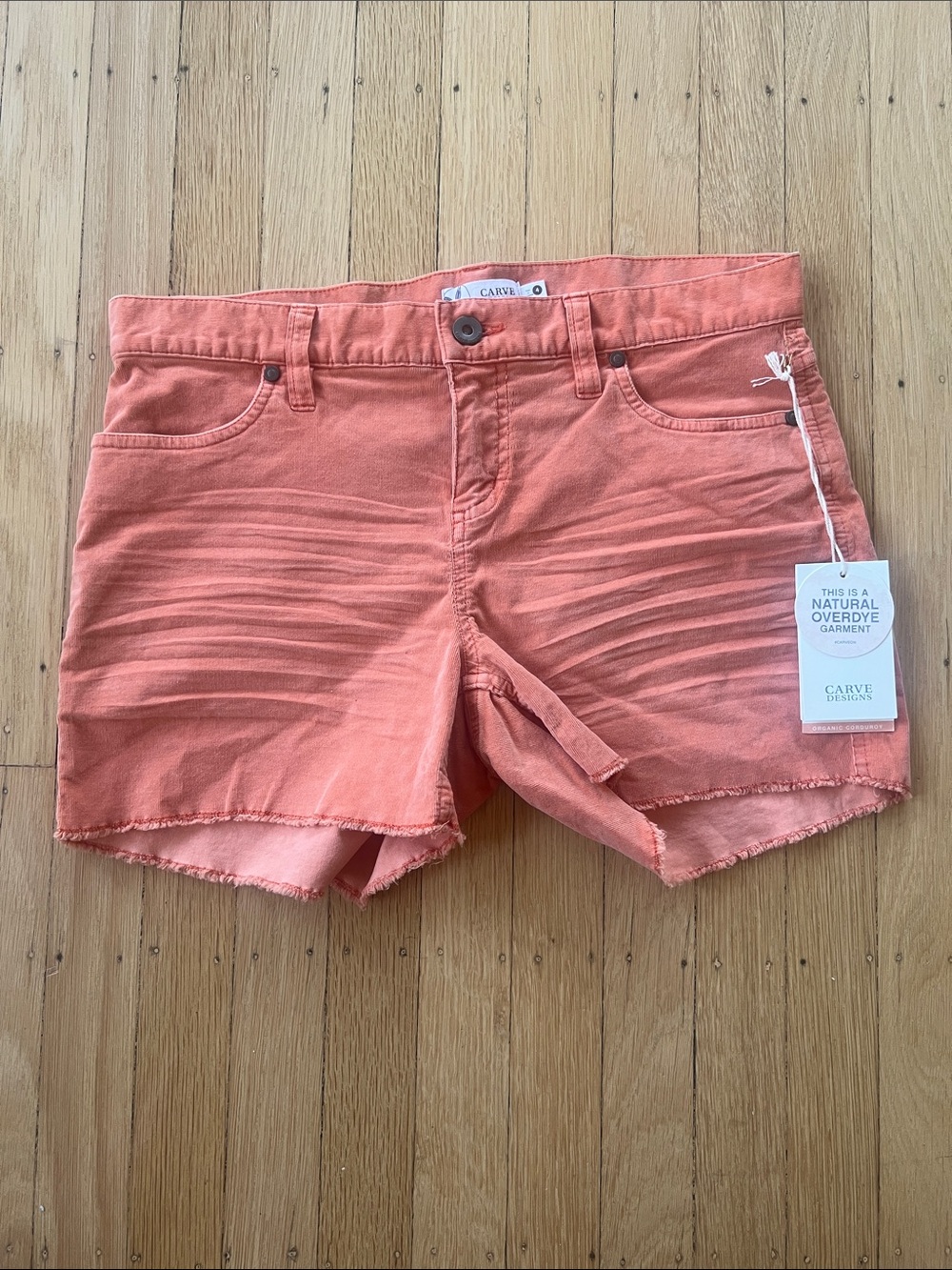 Carve Designs rust orange corduroy shorts
